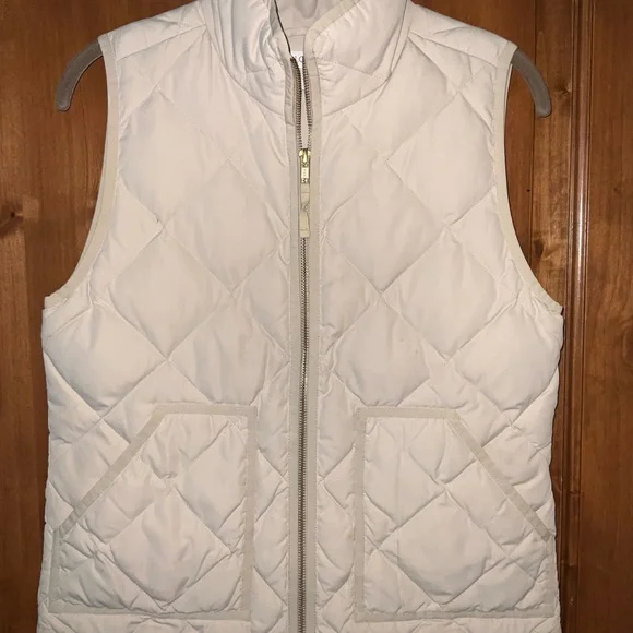 J. Crew Light Tan Quilted Vest - Picture 2 of 6